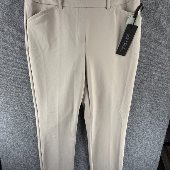 NWD Rachel Zoe Hi Rise Slim Leg Pants Womens 10 Beige Stretch Skinny ACTL 32X28 - Picture 1 of 16